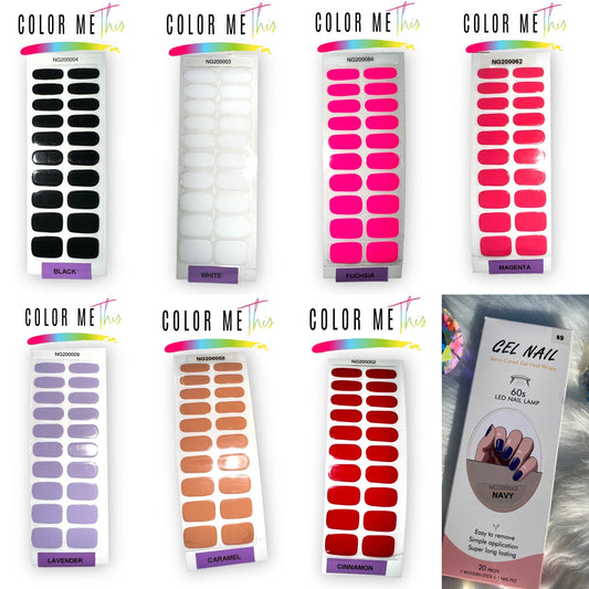 Semi-Cured Gel Nail Wraps-Solids